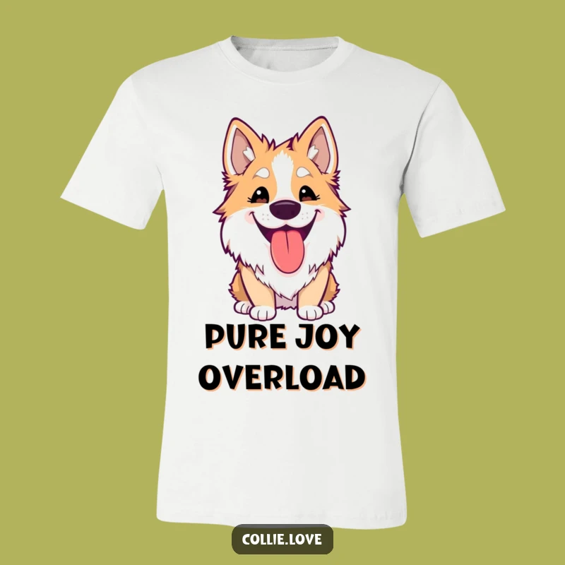 Funny Kawaii Collie T-Shirt: Silly Smile Tee, the Ultimate Funny Dog Lover Gift